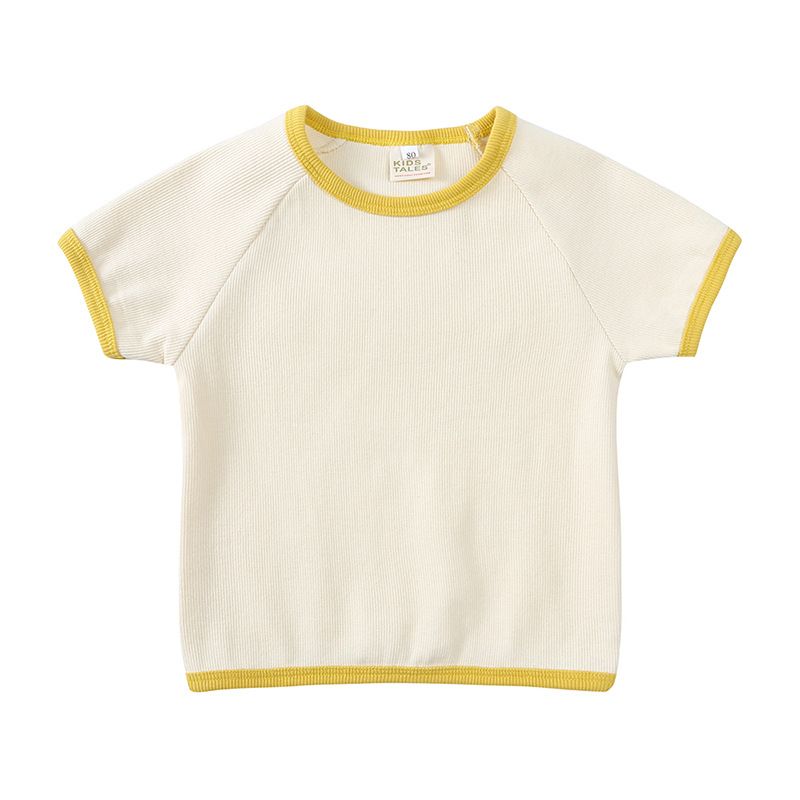 Vêtements pour tout-petits garçons, ensemble deux pièces ample, couleur unie, short à manches courtes pour bébé_voghion.com