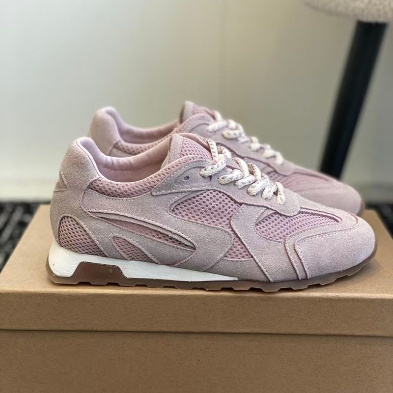 Sneakers bianche traspiranti in rete alla moda per donna, piatte, primavera 2025, nuove scarpe sportive versatili in vera pelle con lacci_voghion.com