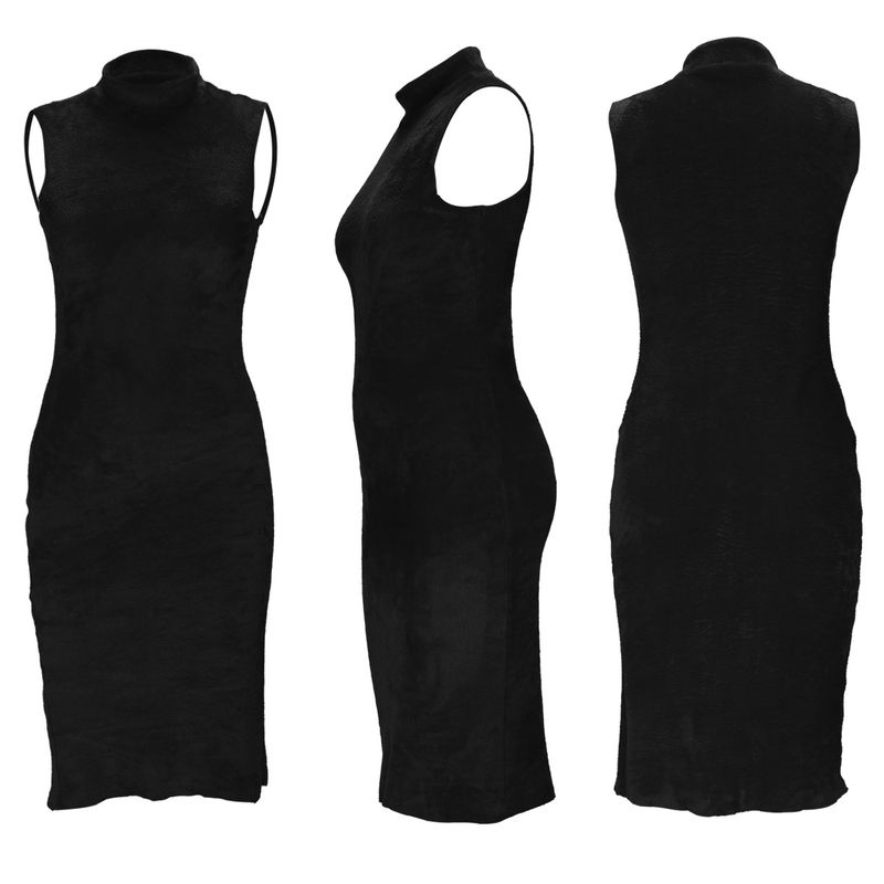 Women's clothing temperament dress and coat two-piece fashion loose long cardigan velvet suit_voghion.com