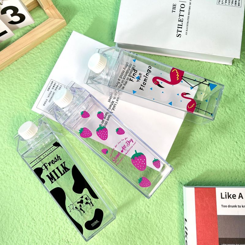 Το νέο δημιουργικό τετράγωνο φλιτζάνι γάλακτος 500ml, πλαστικό φλιτζάνι νερού, φλιτζάνι νερού για διασημότητες φοιτητών στο διαδίκτυο, μπορεί να προσαρμοστεί με λογότυπο_voghion.com