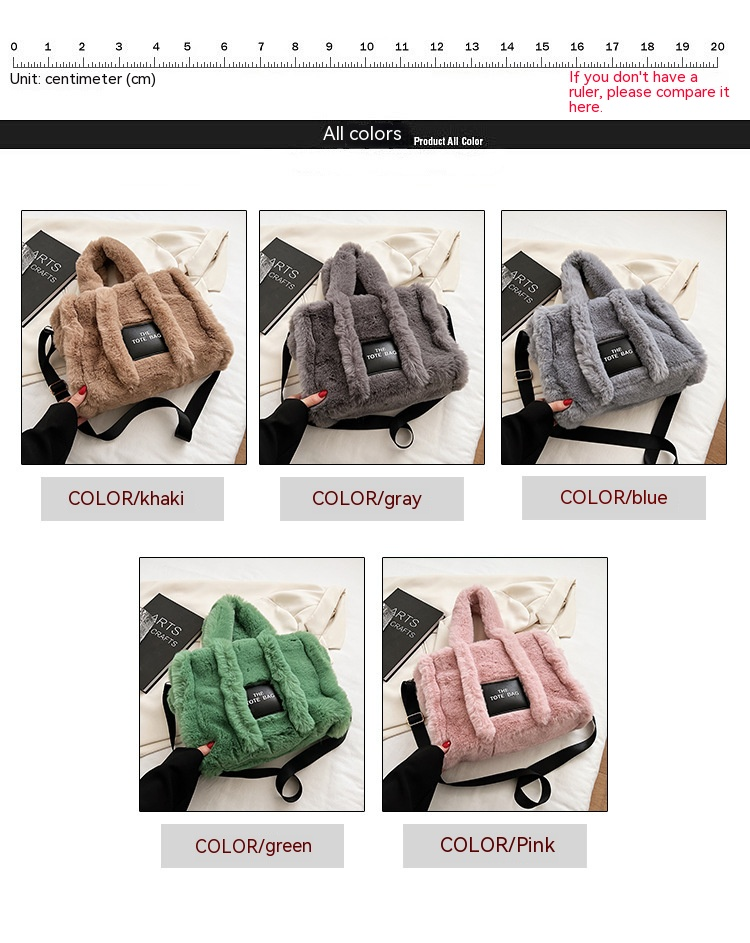 Nuova borsa in finta pelliccia di coniglio autunno e inverno, borsa tote di grande capacità, borsa a tracolla coreana, borsa in peluche_voghion.com