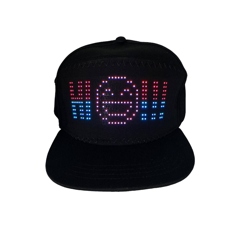 Party Masks Bluetooth LED Light Up Hat DIY Programmable Full Color Beanie With Music Sync APP Control_voghion.com