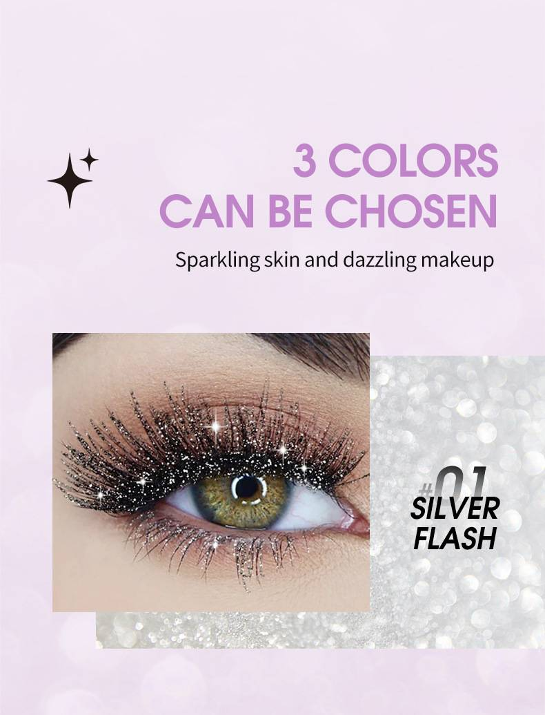QICIY 3 - Mascara colorato e scintillante: impermeabile, denso, arriccia, allunga e sbava - A prova di sbavature_voghion.com
