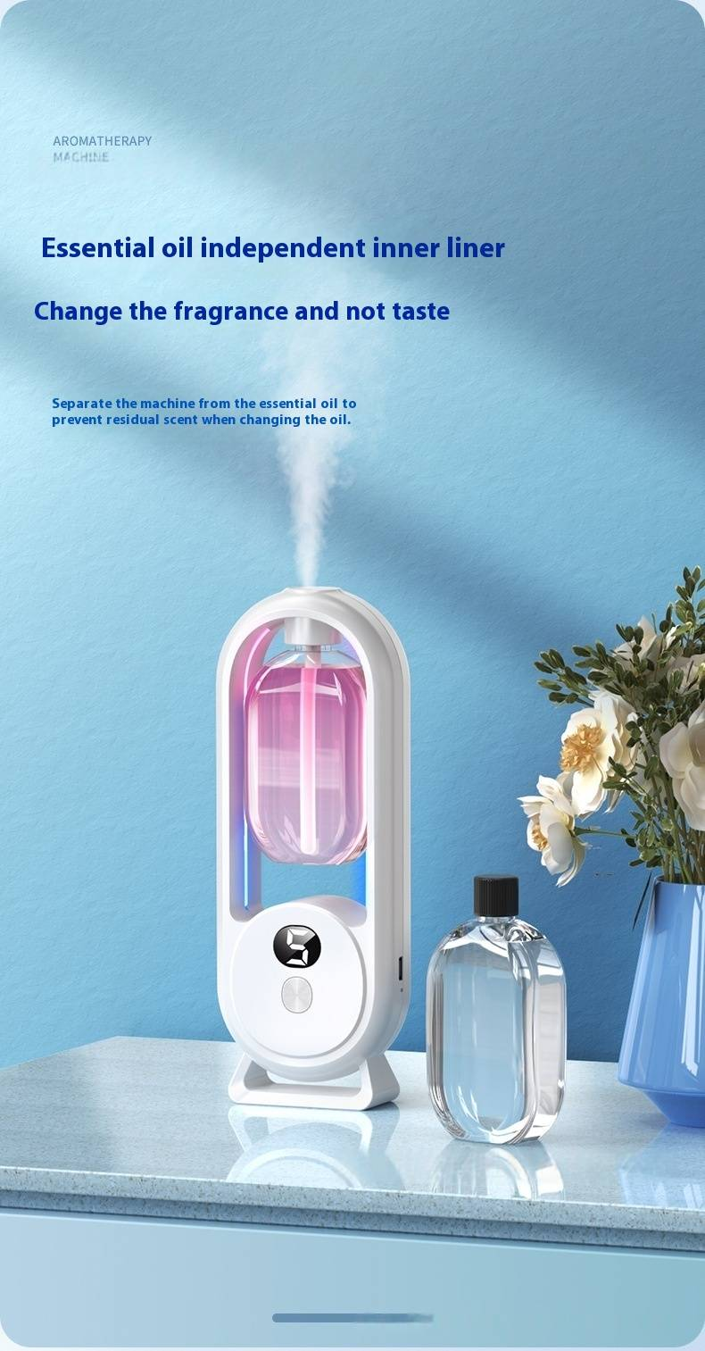Automatischer Duftdiffusor mit LED-Anzeige, tragbarer Lufterfrischer für Zuhause, Büro, Auto, wiederaufladbar mit 5 Premium-Düften_voghion.com
