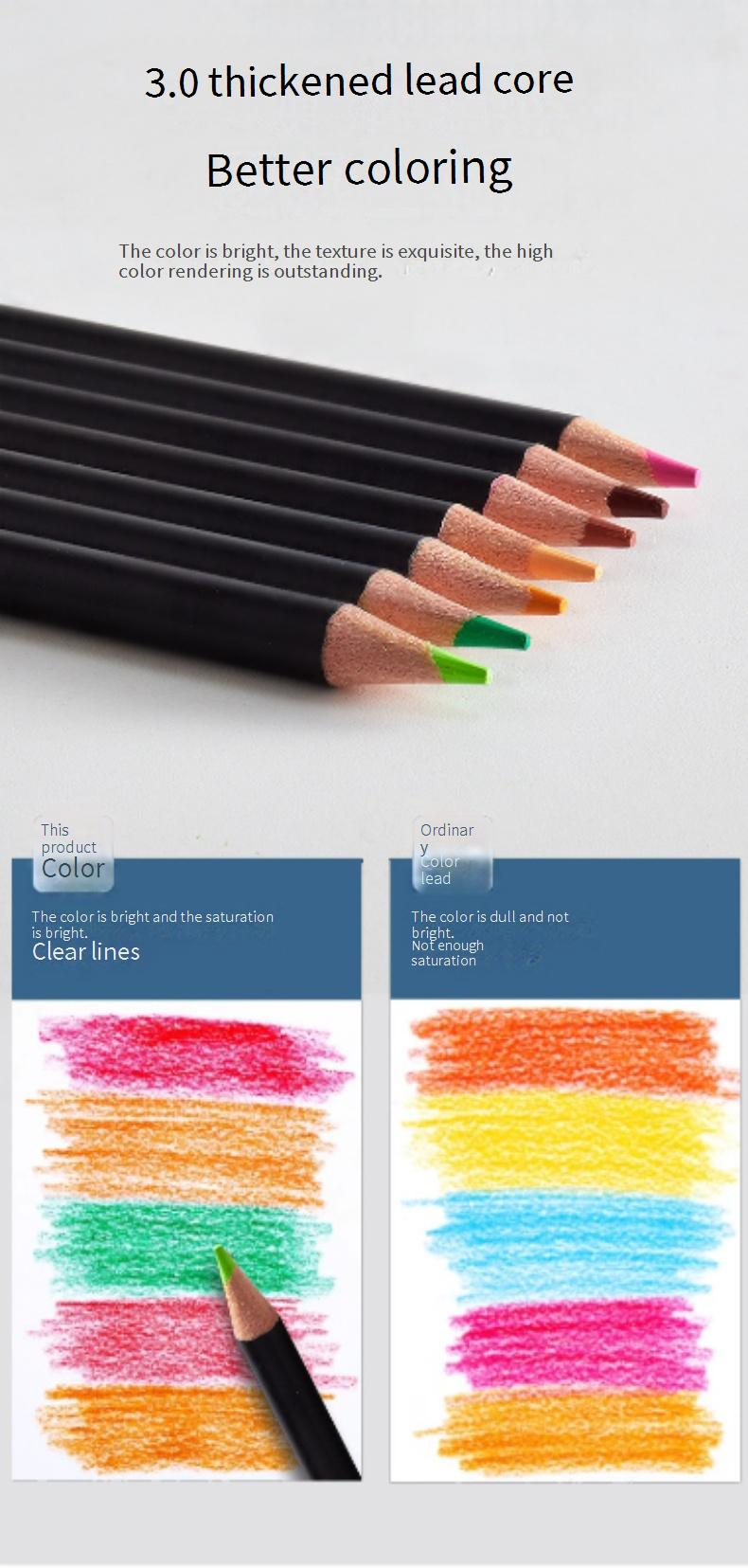 Professional 120-Color Oil-Based Colored Pencils Set For Artists & Students - Premium Wooden Case, Vibrant Pigments, 4B Soft Core For Smooth Blending_voghion.com