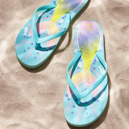 Women's Shoes, Women's Flip Flops, Printed Women's Beach PVC Flip Flops, Flat Slippers For Women_voghion.com