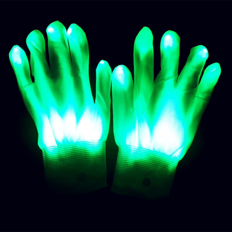 Luminous Toys Children's LED Glowing Gloves / Christmas Halloween Glowing Warm Gloves_voghion.com
