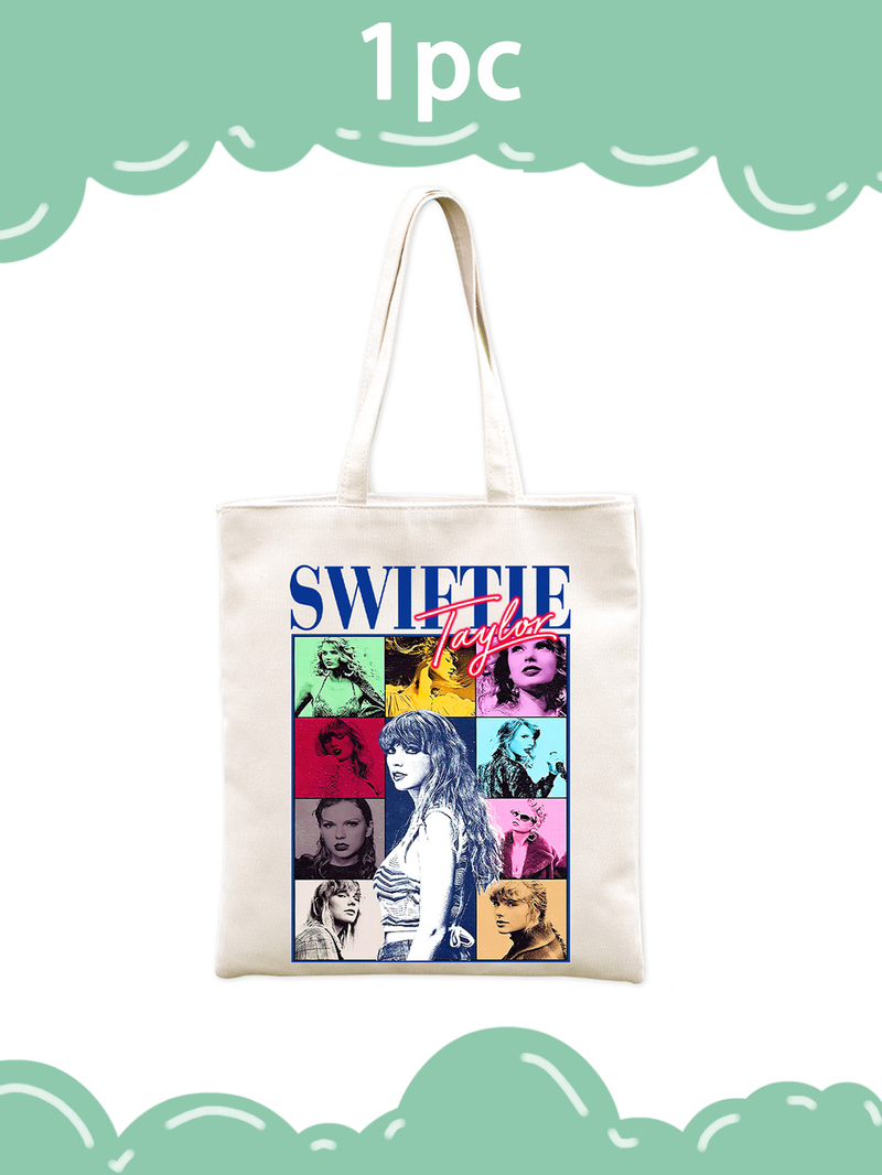 Borse in tela stampata Taylor Singer più vendute, borse a tracolla, borse pieghevoli, borse a mano, borse per la spesa, regali per feste di Halloween e Natale_voghion.com