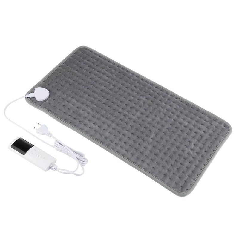 9-Level Adjustable Electric Heating Pad – Soft Fleece Therapeutic Blanket For Back & Muscle Pain Relief (30x60cm, 110-220V)_voghion.com