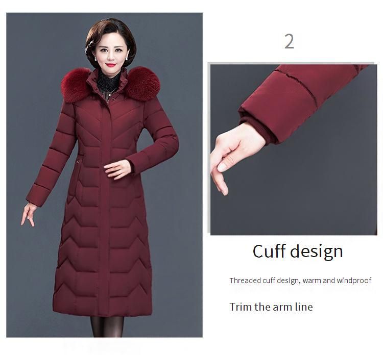 Wintermantel in Übergröße, lange Thermojacke mit abnehmbarem Kunstpelzkragen und Kapuze, warmer Trenchcoat für reife Damen_voghion.com