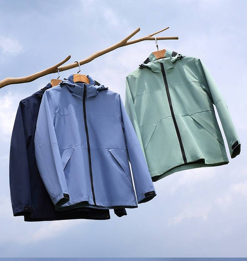 Leichte, wasserdichte Windjacke – 5000 mm Regenschutz mit PU-Beschichtung (S-4XL) – Unisex-Outdoormantel mit Kapuze zum Wandern und Pendeln in der Stadt_voghion.com