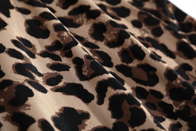 Kadın seksi iç çamaşırı yular gecelik göğüs pedi pijama yaz seksi iç çamaşırı kadın leopar baskı buz ipek_voghion.com