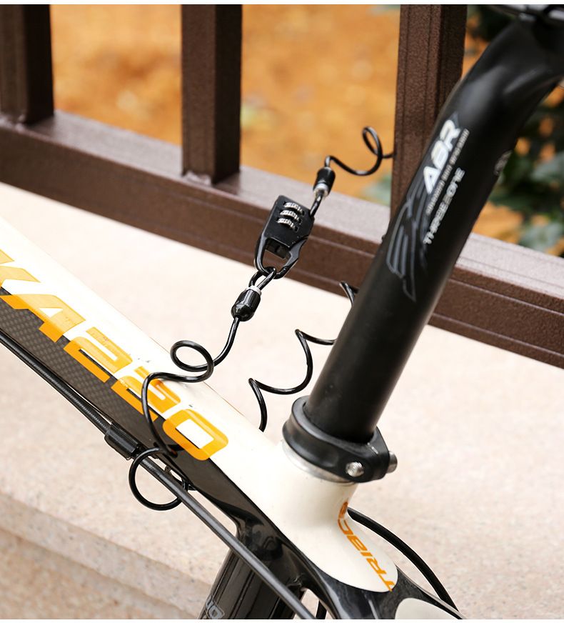 Nuevo casco de montaña con cable de seguridad para bicicleta, motocicleta, bicicleta eléctrica, portátil, con contraseña y cable de bloqueo_voghion.com