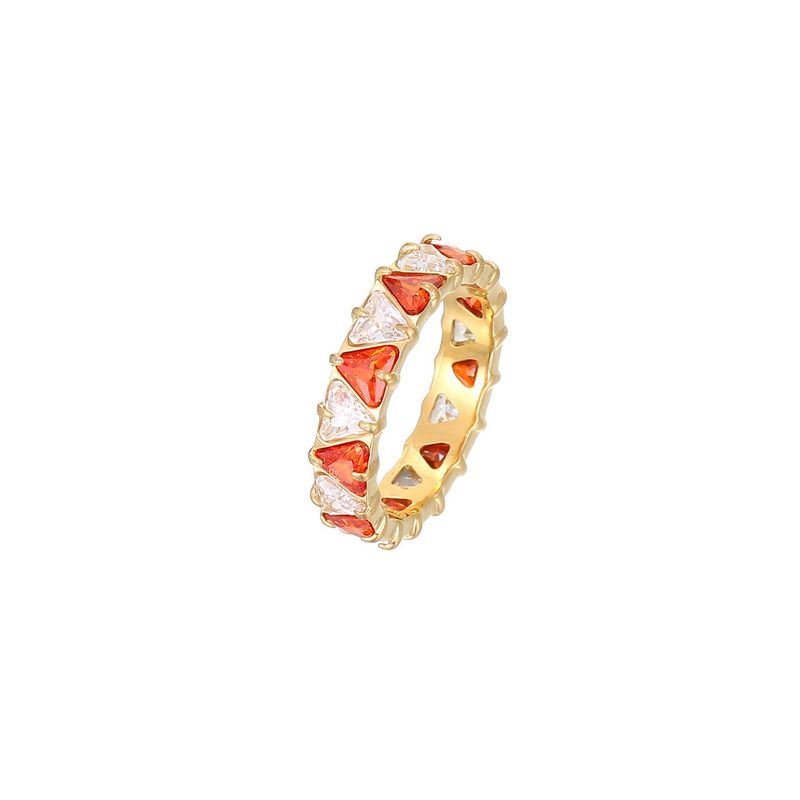 Heißer Verkauf Bunter Zirkon Ring für Frauen mit herzförmigem Design, modischem und einzigartigem Band_voghion.com