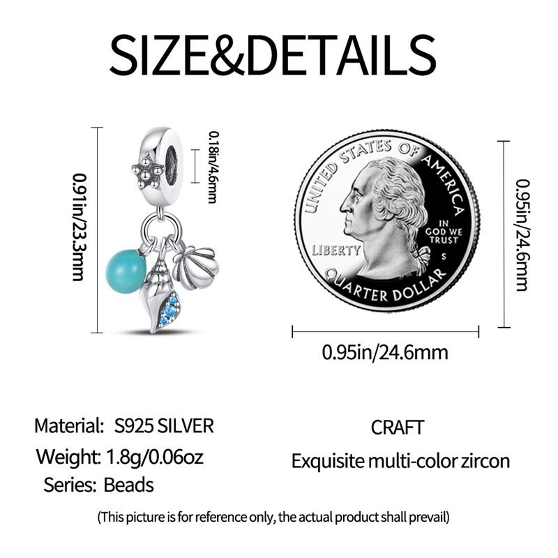 Women's Jewelry Luminous Ocean Style Shell Crab Dolphin Starfish Turtle Pendant Silver Plated DIY Jewelry Accessories Beads_voghion.com