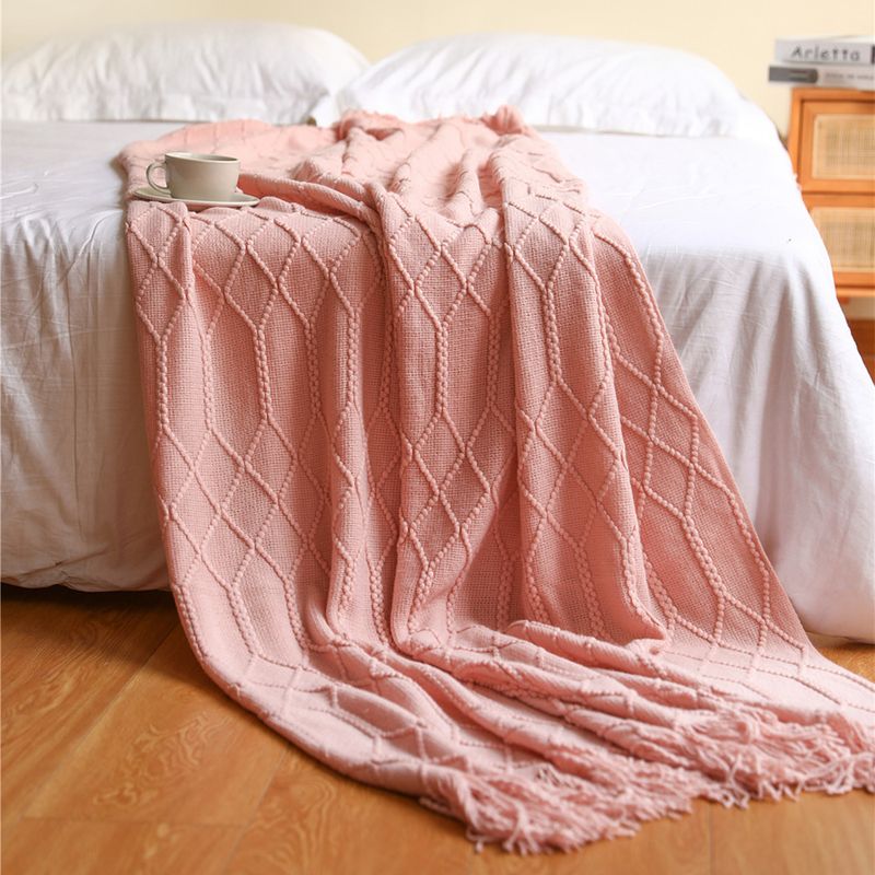 Capa de malha cauda sofá cama lance cobertor de lã nórdica para escritório de inverno_voghion.com
