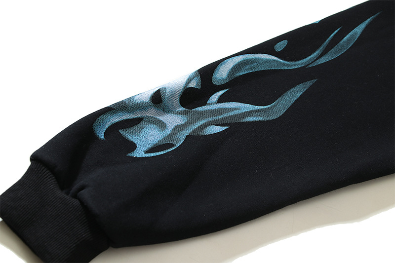 Felpa con cappuccio casual ampia da uomo Flame Eagle_voghion.com