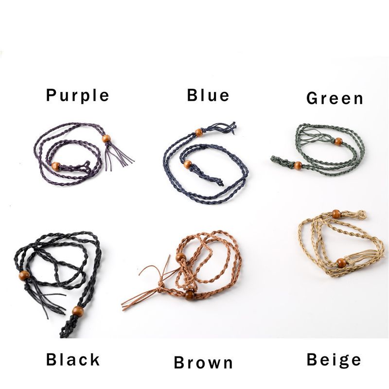 Ketting van natuursteenkristal, nettas, verstelbare, gevlochten ketting van ruwe steen, nettas, retro nettashanger, touw_voghion.com