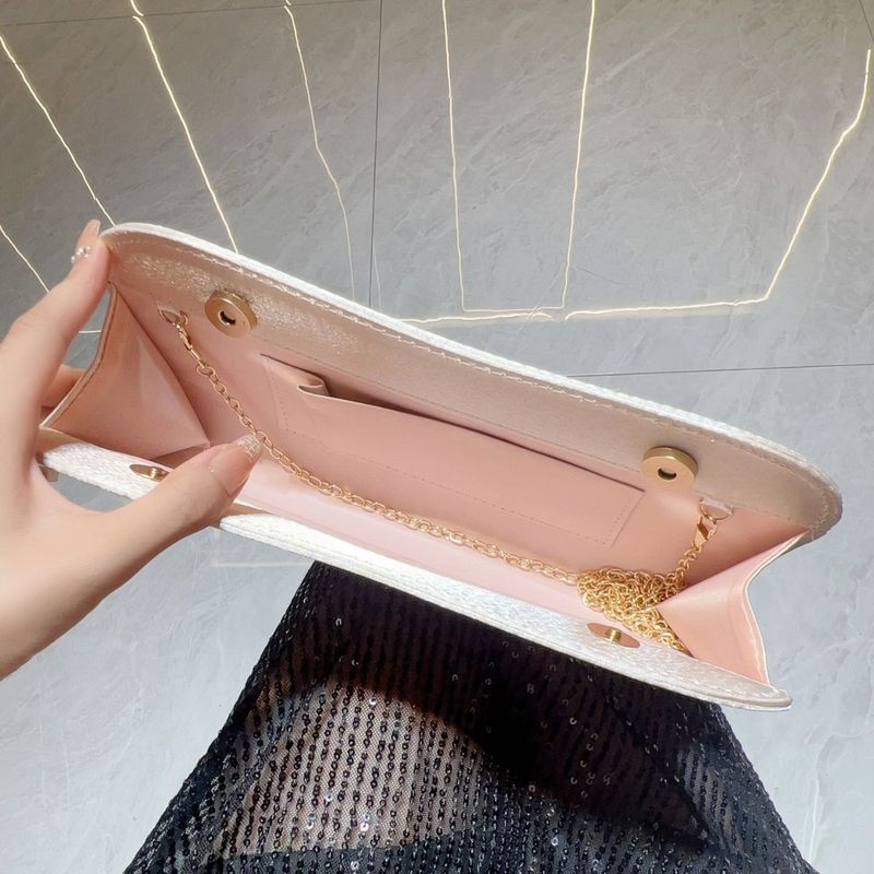 Nuova borsa da sera a tracolla casual alla moda da donna, con texture semplice e di alta qualità_voghion.com