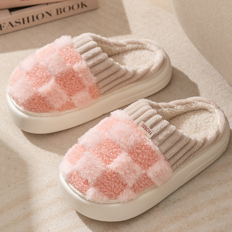 Herren Damen Slipper aus Samt mit offener Spitze, Frühlingsschlafzimmer, gepolstert, maschinenwaschbar, Memory Foam, Hausschuhe_voghion.com