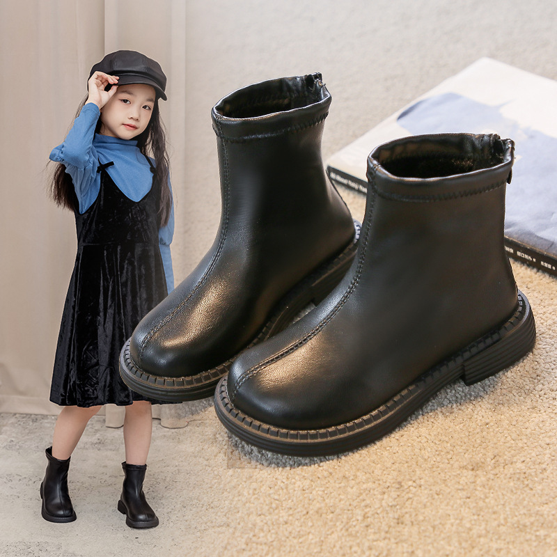 Single 2025 Autumn/Winter New Korean Edition Simple Medium Sized Children's Stylish Thin Girls' British Style Martin_voghion.com