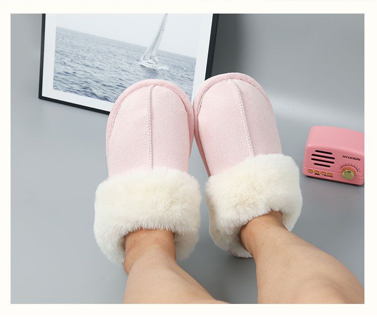 Cross-border e-commerce Mao Mouth Increase Home Slippers Men's and Women's Indoor and Outdoor Warm Slippers Cotton Slippers Spot_voghion.com