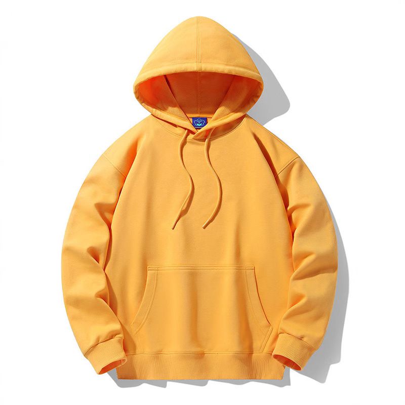 Felpa con cappuccio a maniche lunghe, ampia, tinta unita, per riunioni di classe, autunno e inverno, realizzata su misura, con logo stampato, cultu_voghion.com