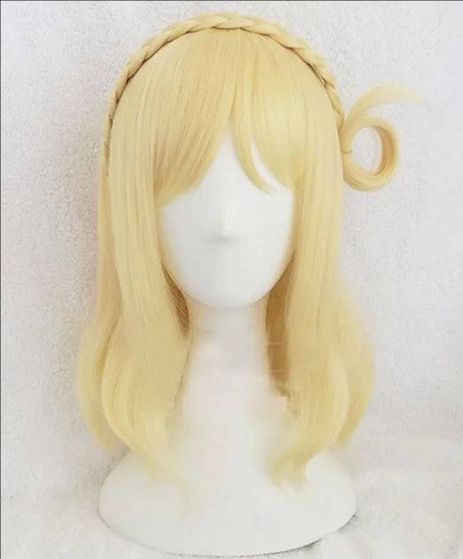 Muoti Pitkä Suora Kultainen Peruukki Cosplay Hiukset Peruukit_voghion.com