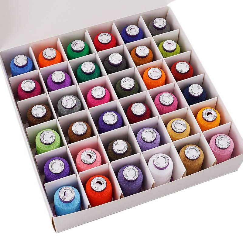 36 colori poliestere 120D filo da cucito tende tessili filo da ricamo colorato set_voghion.com