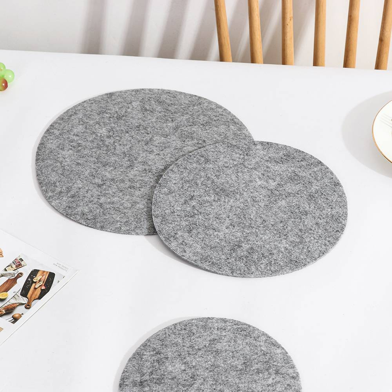 4pcs Felt Tableware Mat With A Thickness Of 3mm Protects The Desktop From Scalding And Damage_voghion.com