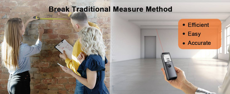 WELLRAY Laser Measuring Tool-165ft Range Laser Rangefinders With Area Volume Measurement, Portable Handheld Lazer Distance Meters For Construction&DIY_voghion.com