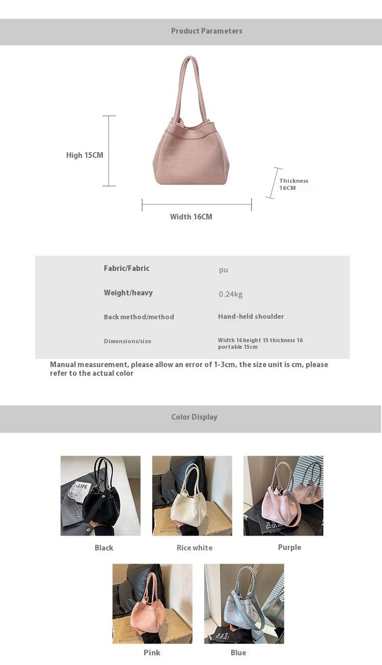 2024 Nouveau cadeau d'anniversaire de style esthétique haut de gamme pour femmes, seau à main à une épaule tendance et polyvalent à la mode_voghion.com