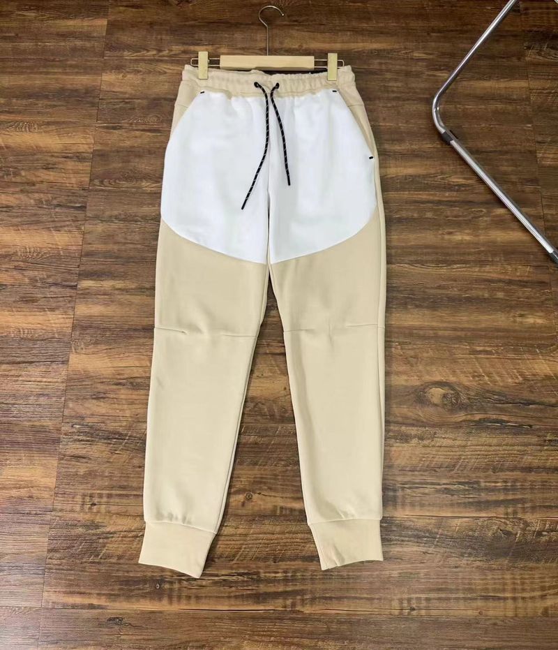 Men's Spring And Autumn New Stitching Sweatpants Air Layer Cotton Sports Casual Pants_voghion.com