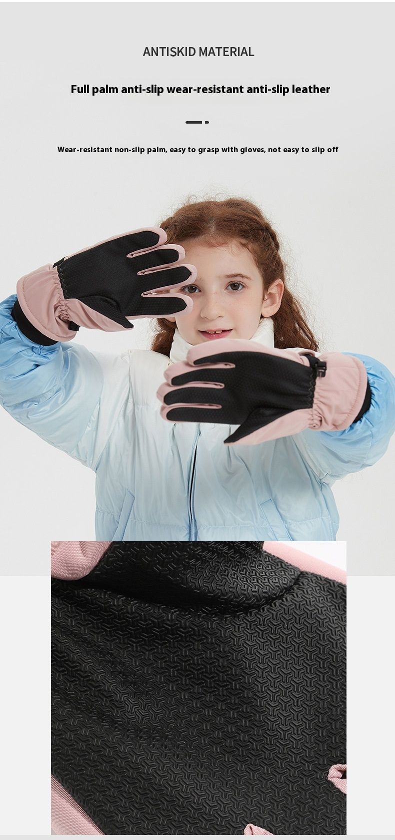 Guanti da sci caldi per bambini autunnali e invernali, invernali, da ciclismo, dita intere, anti-freddo, antiscivolo, per ragazzi e ragazze, touch screen_voghion.com