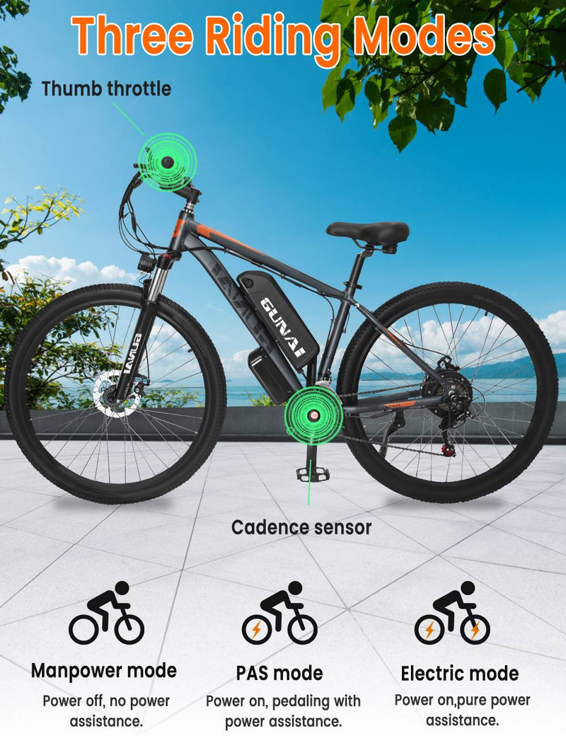 GUNAI GN29 elektrisk cykel för vuxen 29 tum med 750W motor 48V 15AH elektrisk mountainbike 21 hastighet_voghion.com