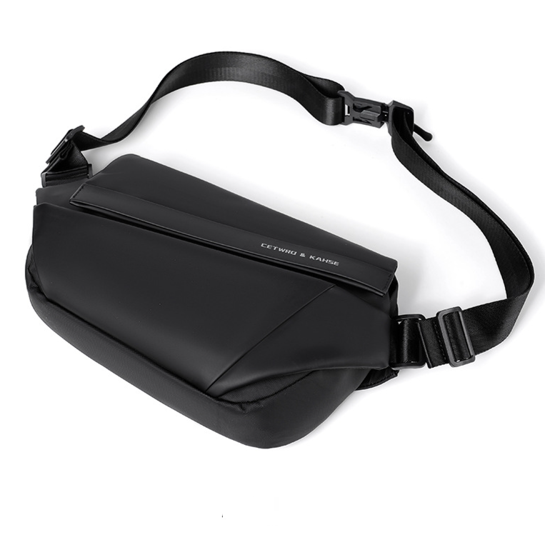 Schlichte Messenger Bag für Herren, funktionelle Arbeitstasche, trendige Markenmode, Brusttasche für Herren, vielseitige Umhängetasche zum Pendeln_voghion.com