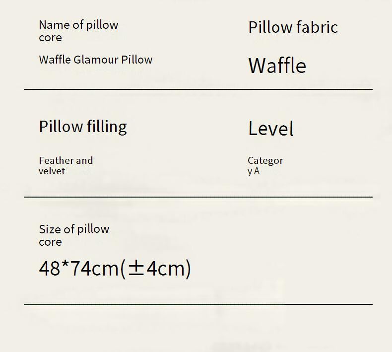 Klasse A vaffelpude - Højspændstig memory foam-pude med alternativt dunfyld, ikke-deformerbar til sidesovere_voghion.com