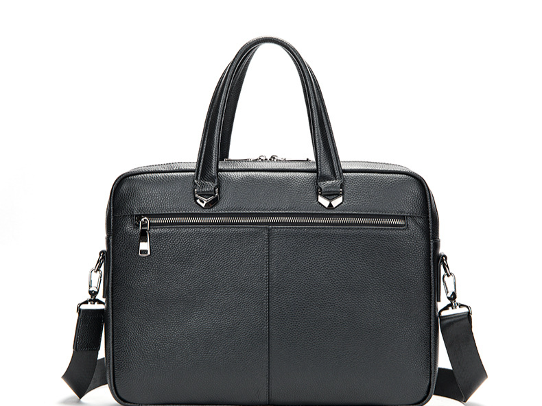 Sac à main Marant en cuir véritable pour homme, sacoche horizontale en cuir de vache pour ordinateur de 15,6 pouces, sacoche d'affaires pour homme_voghion.com