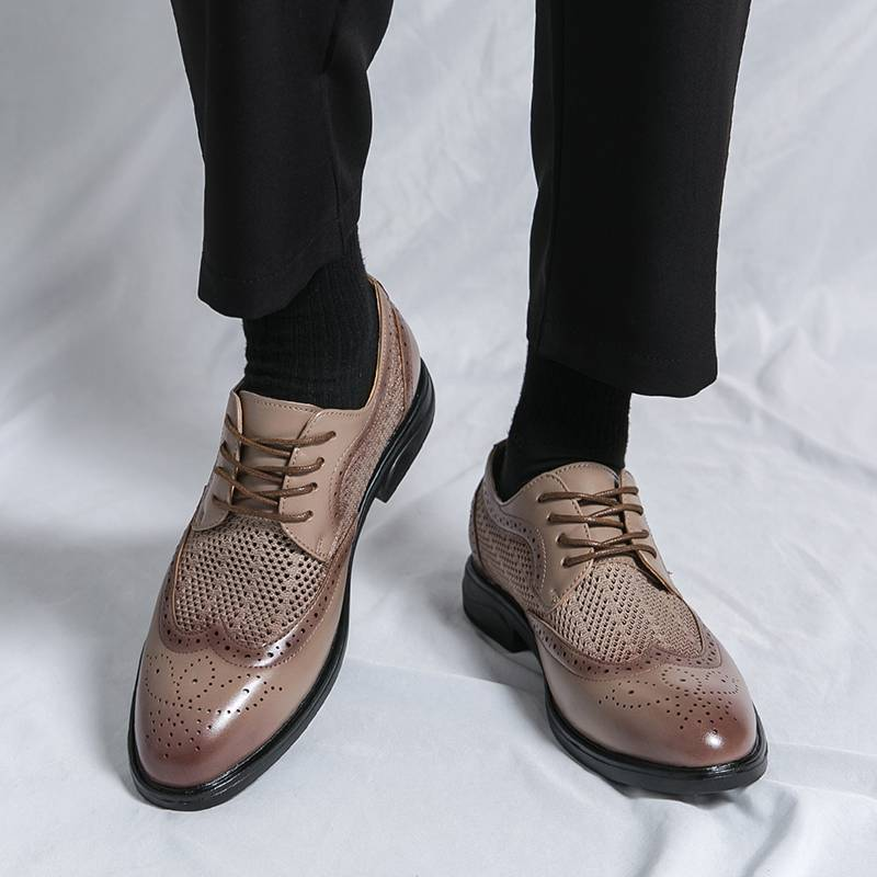 Fashionable Oxford Gentlemen's Formal Men's Shoes, Comfortable Social Men's Shoes_voghion.com