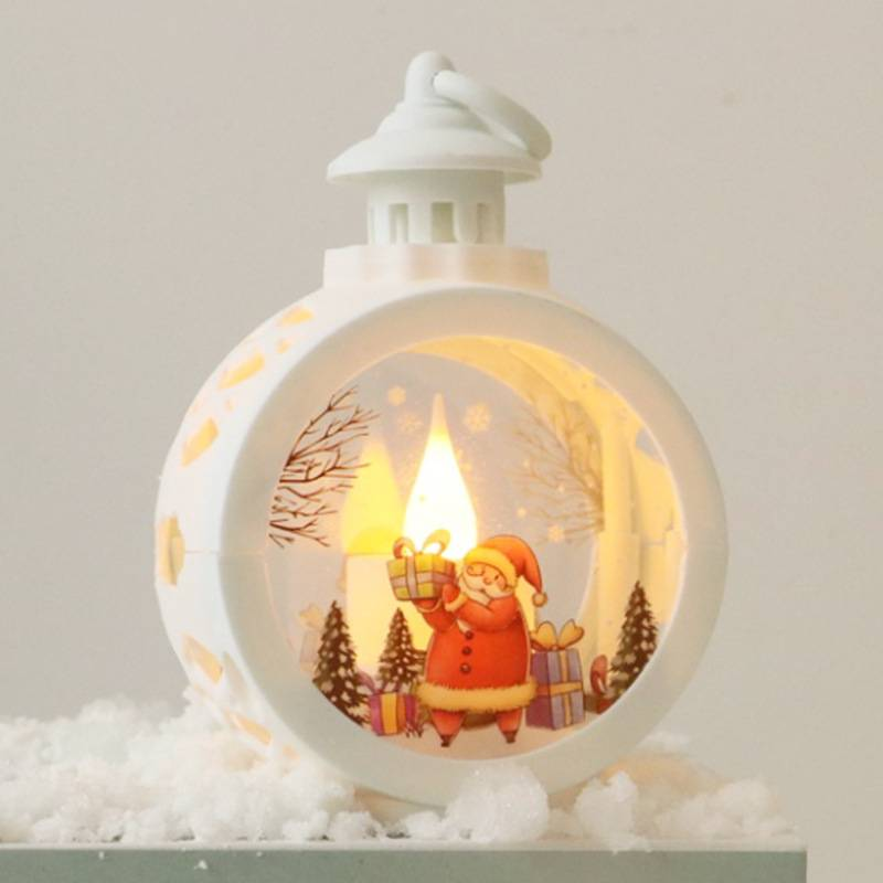 Christmas Decorative Items: Led Candle Lights, Round Christmas Hanging Lights, Hand-held Vintage Window Display Items_voghion.com