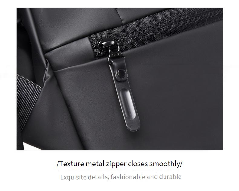 Bolsa tiracolo masculina à prova d'água para iPad, mochila de peito multifuncional com alça ajustável, bolsa de mensageiro de nylon estilosa para ciclismo e deslocamento diário_voghion.com