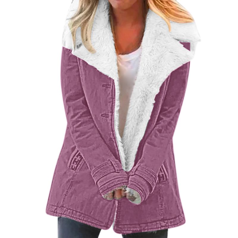 Women's Fleece-Lined Long Sleeve Cotton Coat - Warm Winter Jacket With 9 Colors & 8 Sizes (S-5XL)_voghion.com