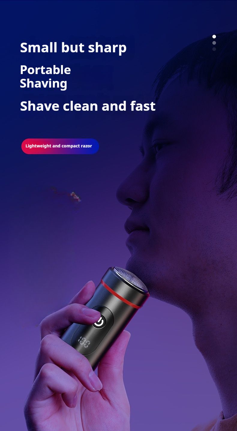 Rasoio elettrico LCD per uomo - Ricaricabile, impermeabile, lame rotanti 4D flottanti, silenzioso (36-45 dB), kit per la cura della persona da viaggio_voghion.com