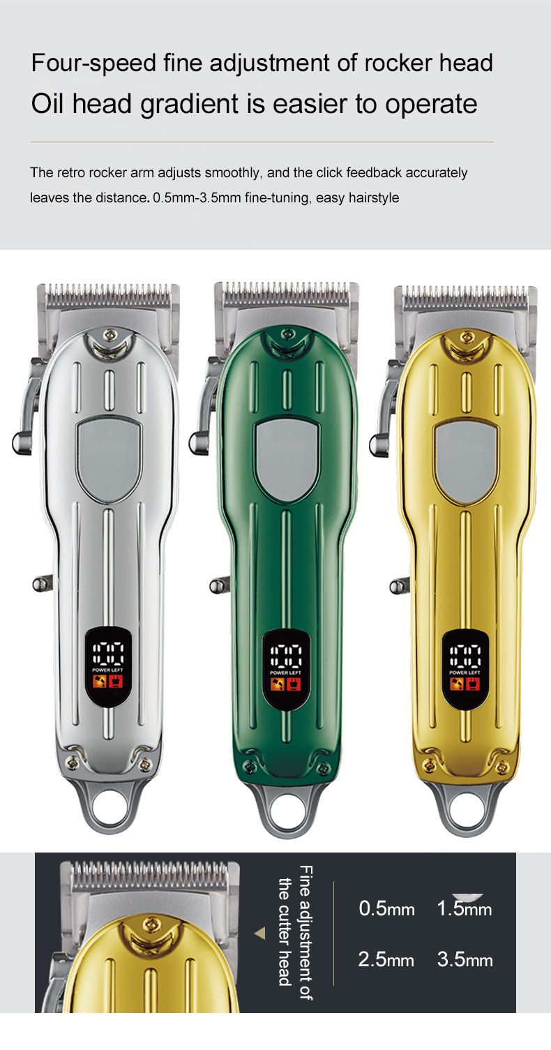 Tagliacapelli professionale - Tagliacapelli ricaricabile senza fili per uomo e donna, kit per auto-taglio con lame in acciaio, regolabile da 3 a 45 mm_voghion.com