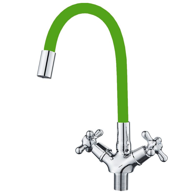 Kitchen Tap With Hot And Cold Swivel Spout For Household Vegetable Washing Basin And Dishwashing Sink_voghion.com