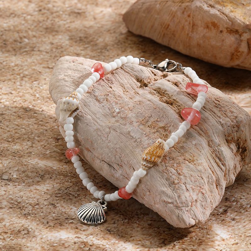 Bohemian Style Starfish Woven Bracelet Summer Beach Shell Conch Seed Bead Jewelry_voghion.com