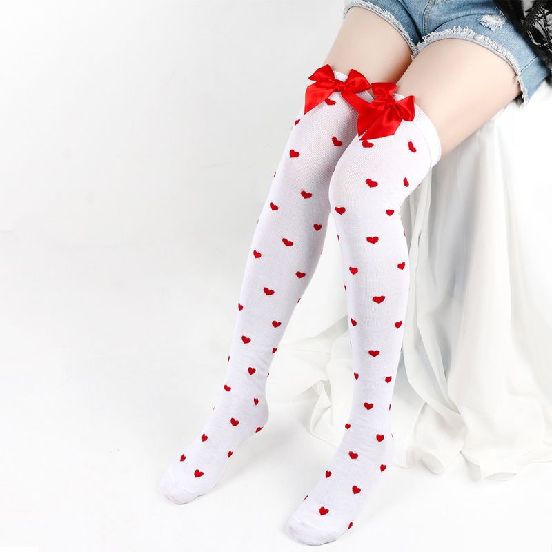 Le calze Red Lips Love per San Valentino saranno calze sopra il ginocchio e graziose calze con fiocco_voghion.com