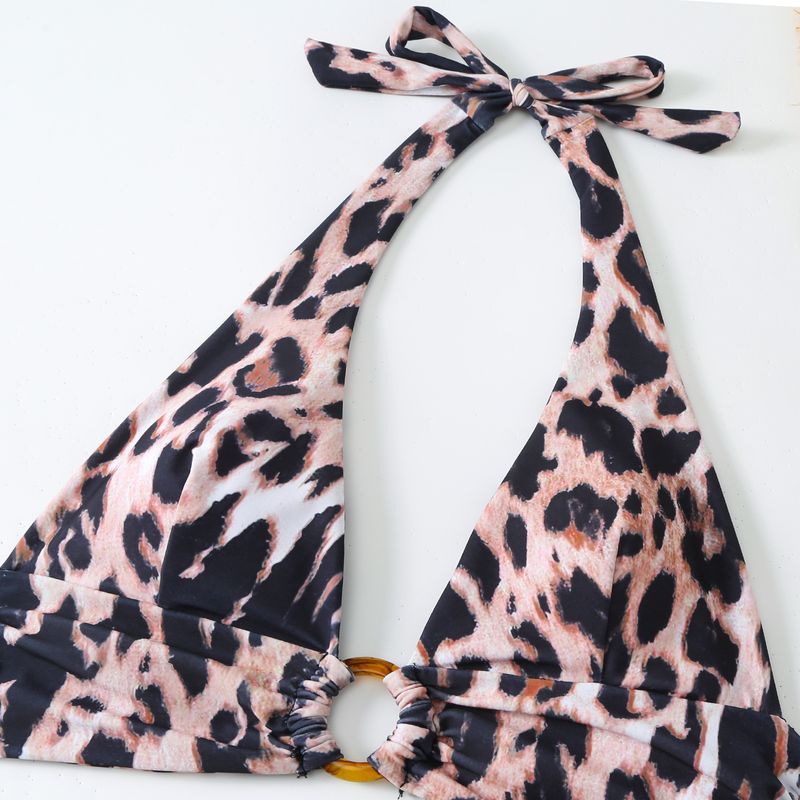 Vêtements pour femmes Nouveau maillot de bain bikini trois pièces à imprimé léopard Maillot de bain sexy pour femme Jupe en mousseline de soie Bikini_voghion.com