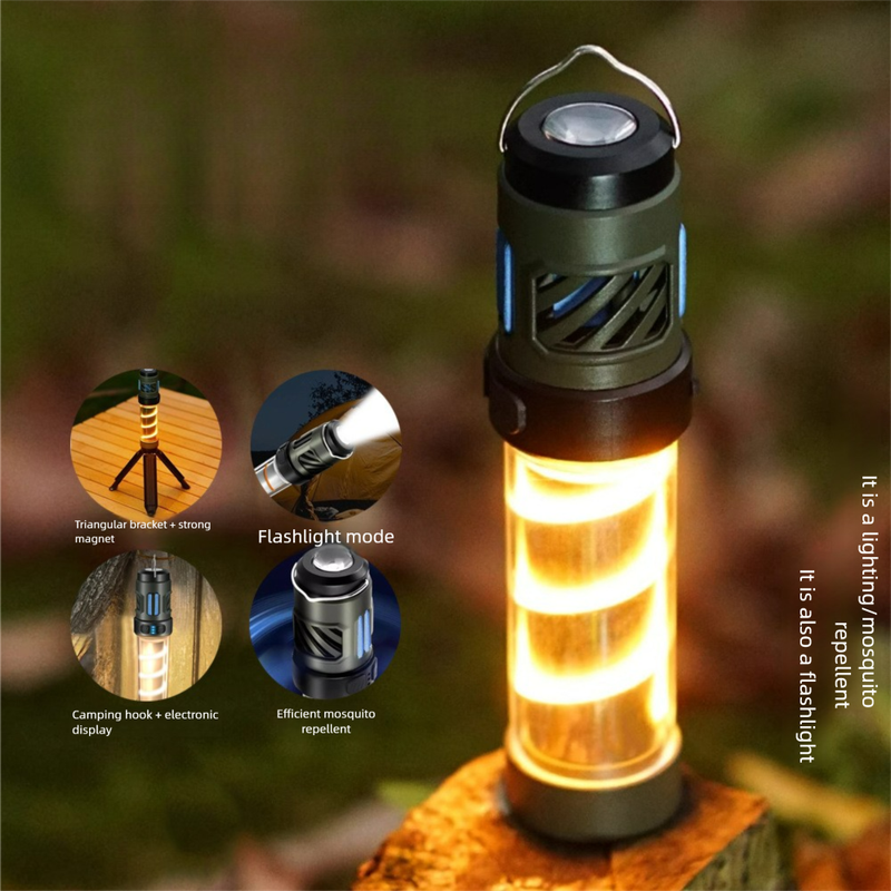 Tenda da campeggio magnetica triangolare ricaricabile portatile di tipo C, repellente per zanzare a LED multifunzione per esterni_voghion.com