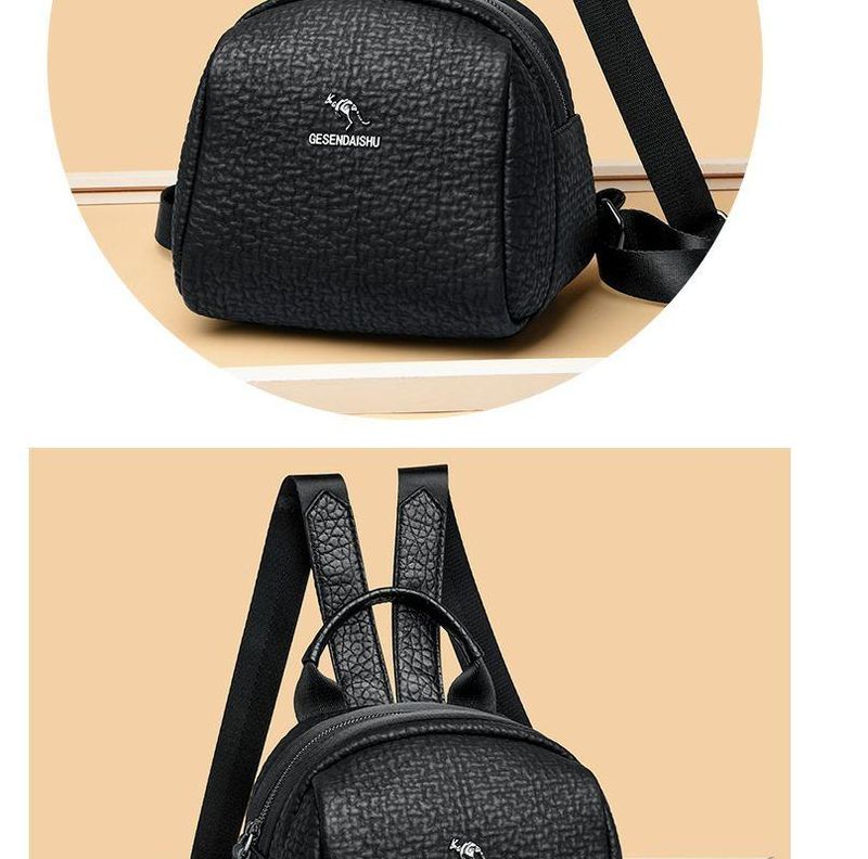 Leather 2025New Trendy Shell Shoulder Travel Bag Schoolbag Backpack Casual All-Matching Advanced_voghion.com
